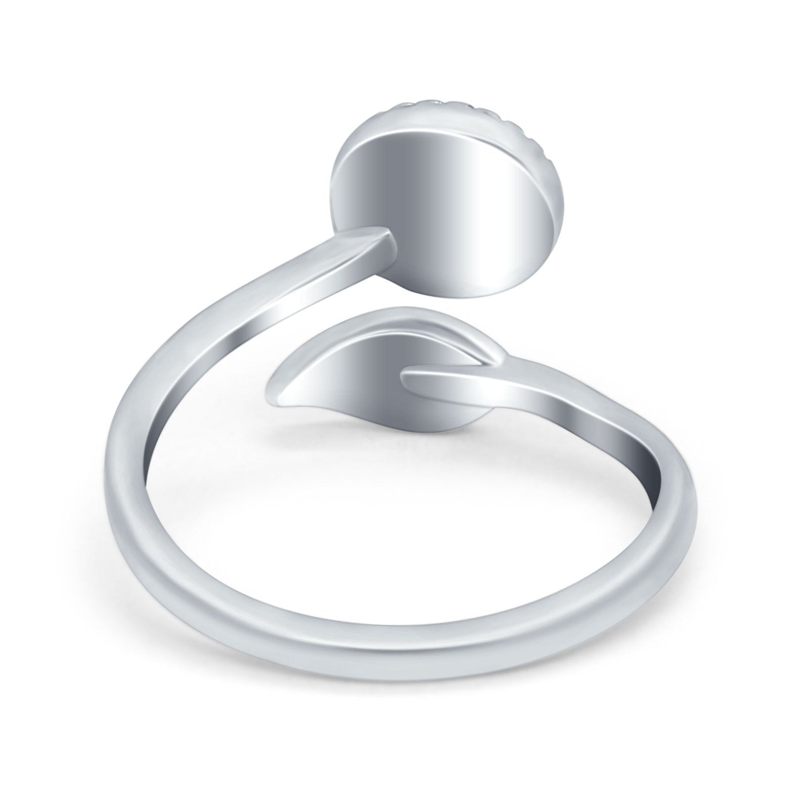 Fashion Ring Oxidized Stone Thumb Ring Round Lab Created Blue Opal 925 Sterling Silver