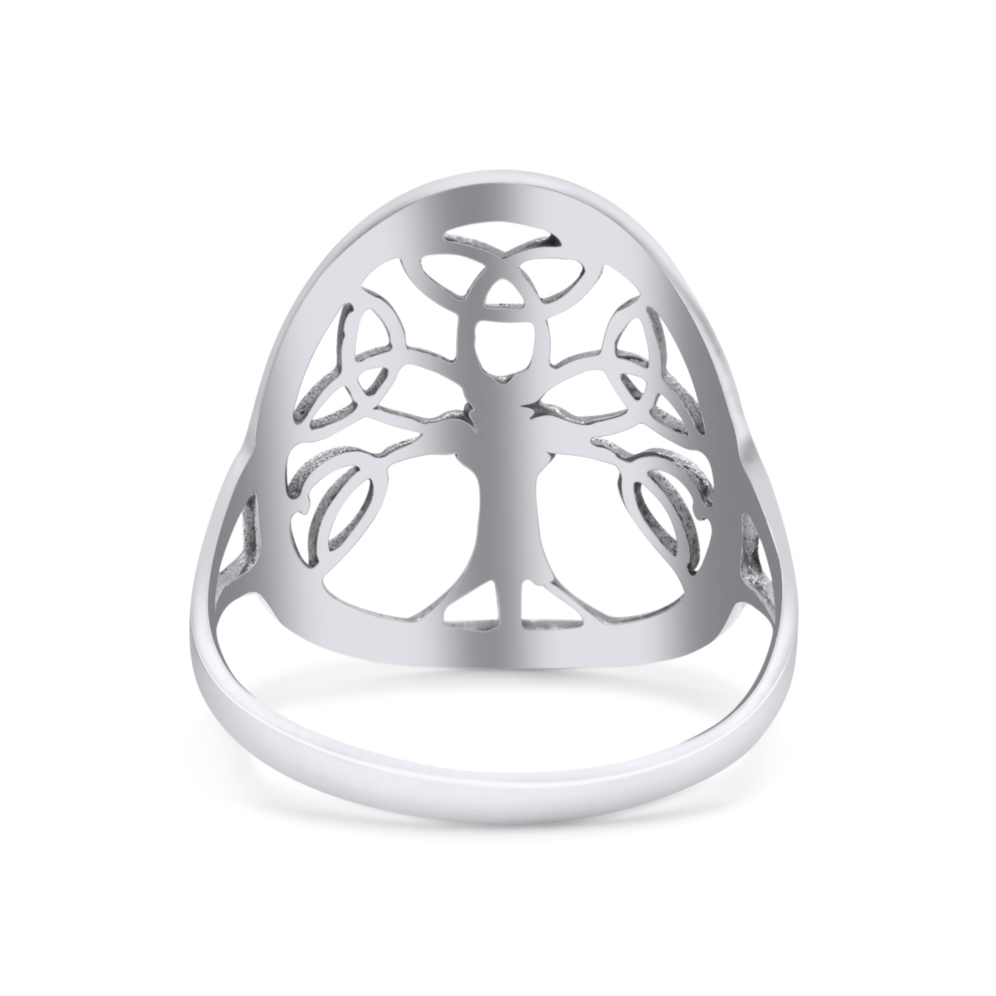 Generations New Design Celtic Tree Of Life Oxidized Band Solid 925 Sterling Silver Thumb Ring 19mm