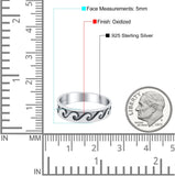 Braided Oxidized Band Solid 925 Sterling Silver Thumb Ring (5mm)