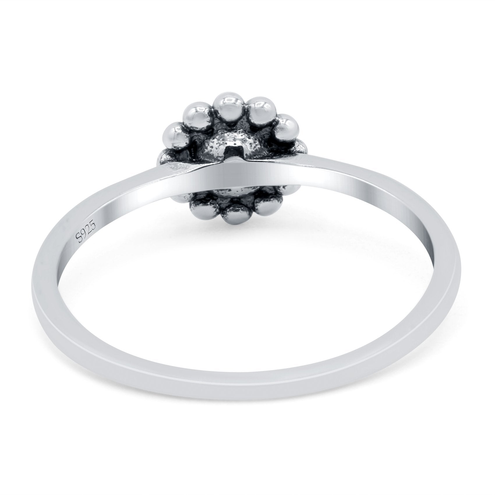 Bali Oxidized Band Solid 925 Sterling Silver Thumb Ring (7mm)