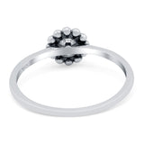 Bali Oxidized Band Solid 925 Sterling Silver Thumb Ring (7mm)