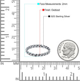 Thin Knot Oxidized Band Solid 925 Sterling Silver Thumb Ring (2mm)