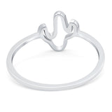 Cactus Oxidized Band Solid 925 Sterling Silver Thumb Ring (9mm)