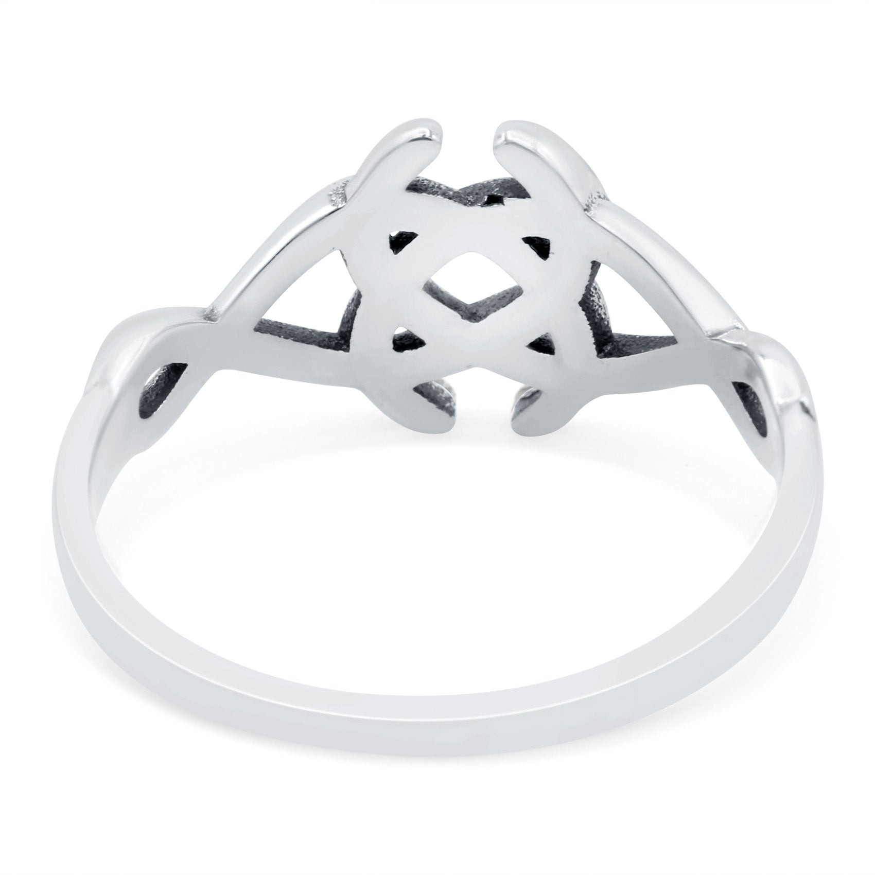 Celtic Oxidized Band Solid 925 Sterling Silver Thumb Ring (10mm)