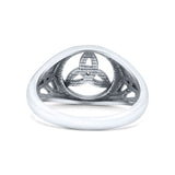 Vintage Celtic Trinity Triquetra Knot Attractive Design Oxidized Band