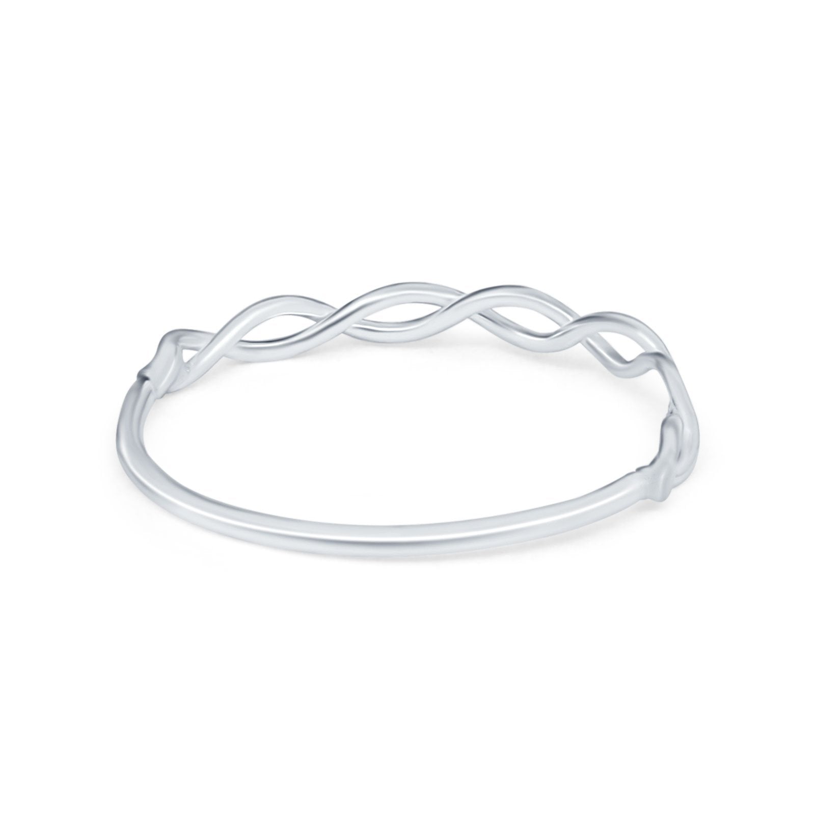 Infinity Band Ring Crisscross Thumb Plain Ring 925 Sterling Silver
