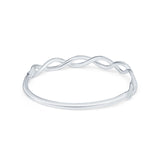 Infinity Band Ring Crisscross Thumb Plain Ring 925 Sterling Silver