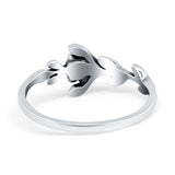 Sideways Leaf Rose Ring