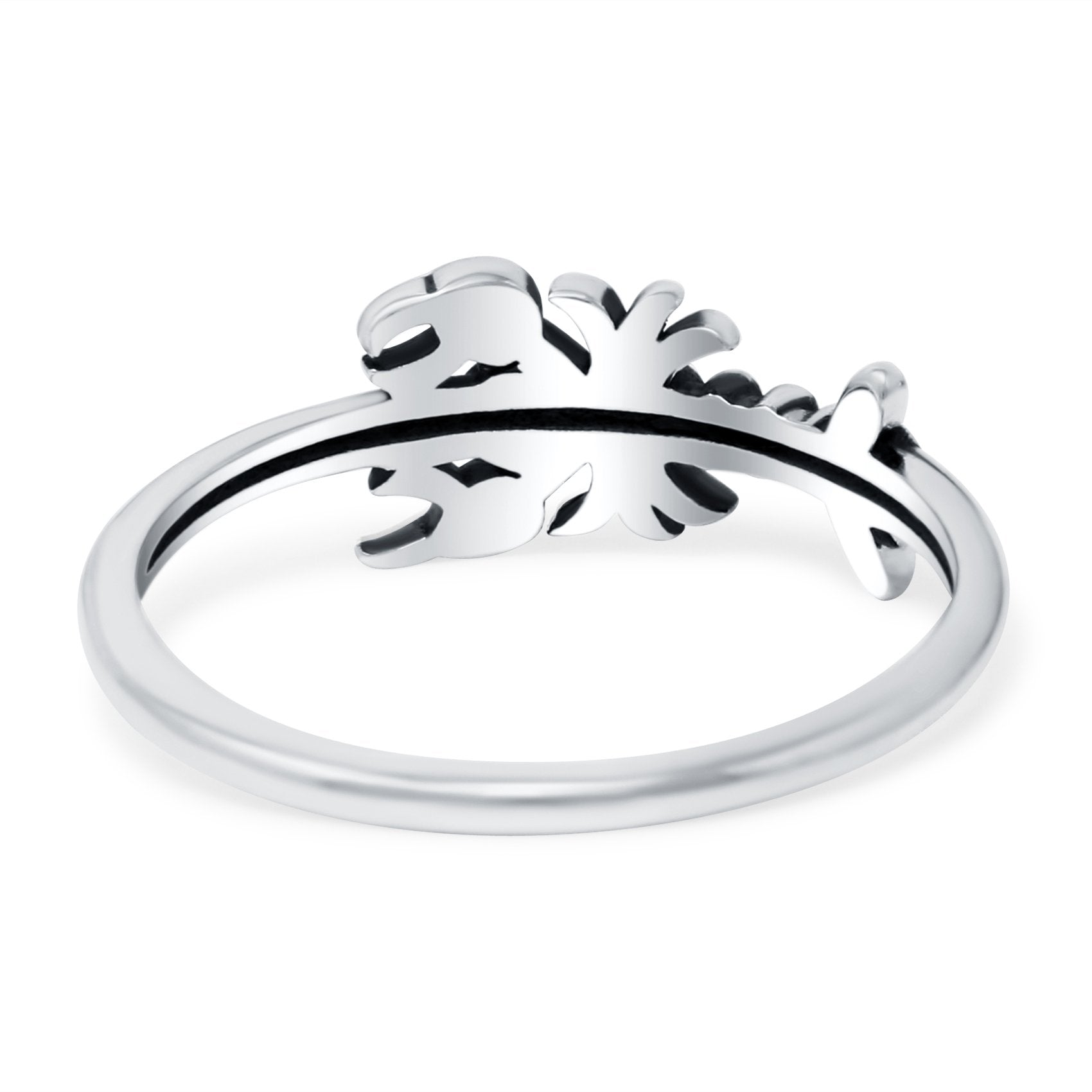 Lobster Band Oxidized Solid 925 Sterling Silver Thumb Ring (6mm)