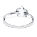 Turtle Band Oxidized Solid 925 Sterling Silver Thumb Ring (8mm)