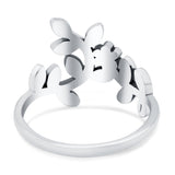 Leaves & Vines Band Oxidized Solid 925 Sterling Silver Thumb Ring (14mm)