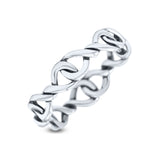 Attractive Infinity Celtic Knot Promise Oxidized Band Thumb Ring