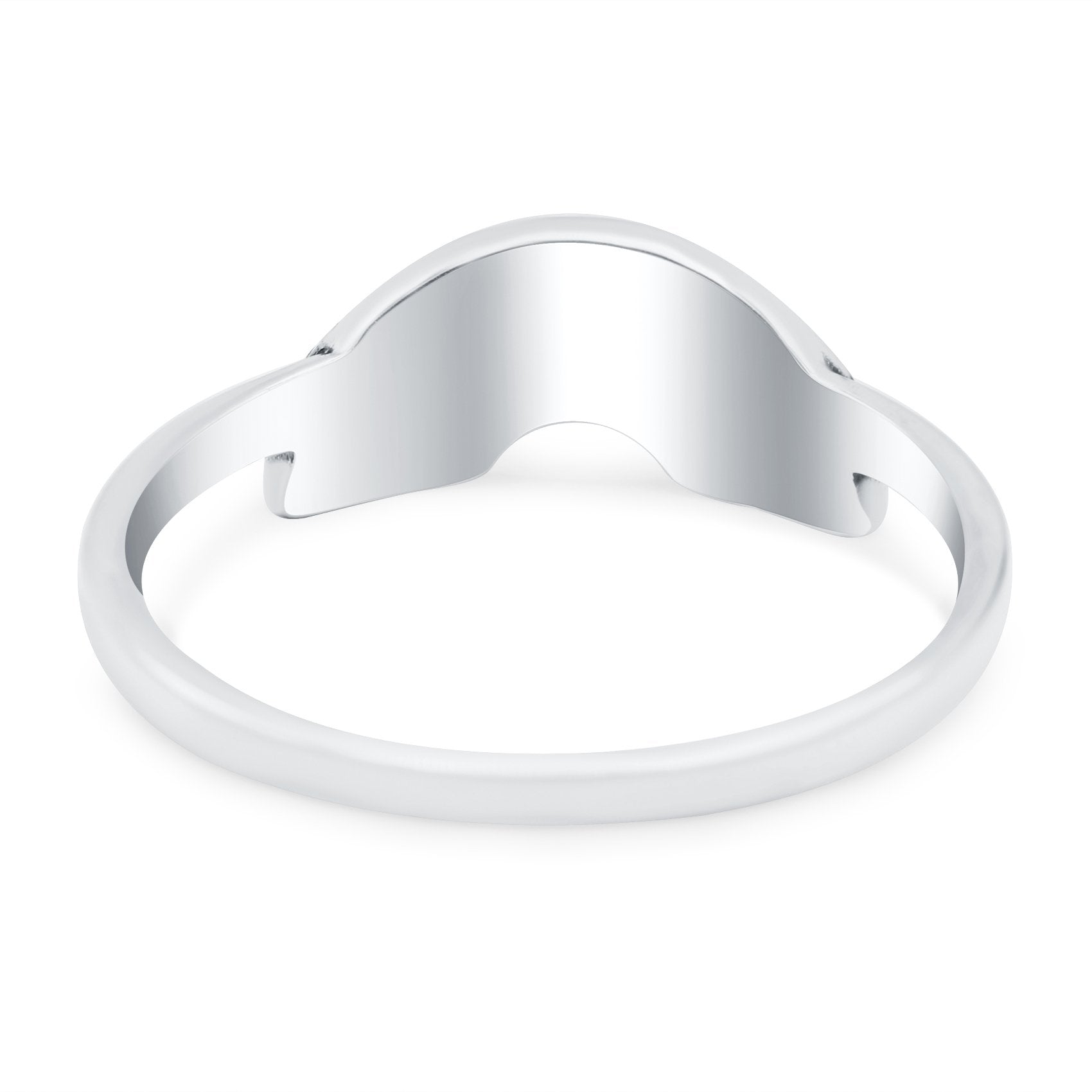 Rainbow Band Oxidized Solid 925 Sterling Silver Thumb Ring (6mm)