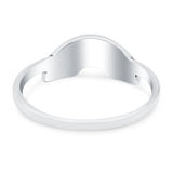 Rainbow Band Oxidized Solid 925 Sterling Silver Thumb Ring (6mm)