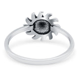 Sun Oxidized Band Solid 925 Sterling Silver Thumb Ring (10mm)