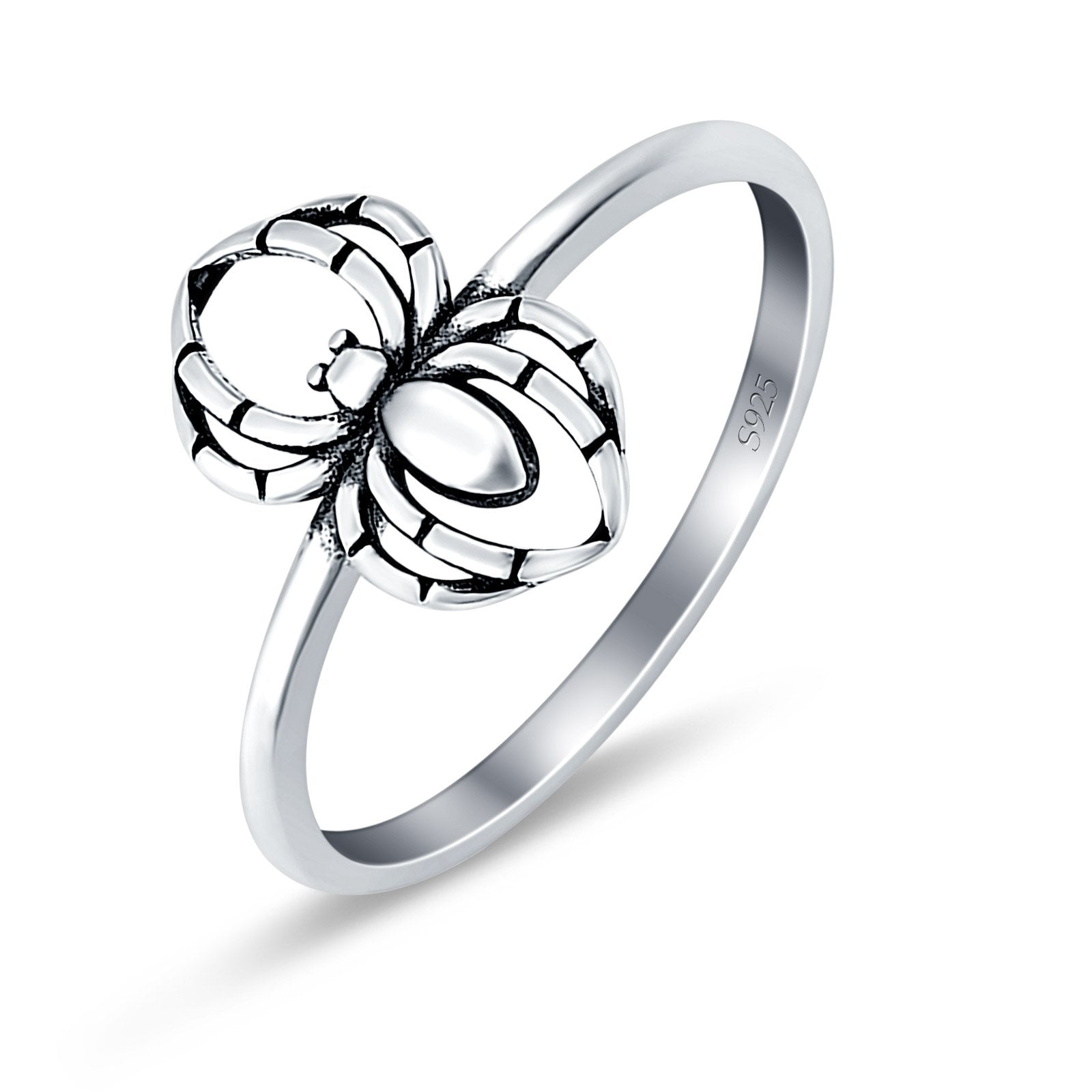 Spider Oxidized Band Solid 925 Sterling Silver Thumb Ring (11.5mm)