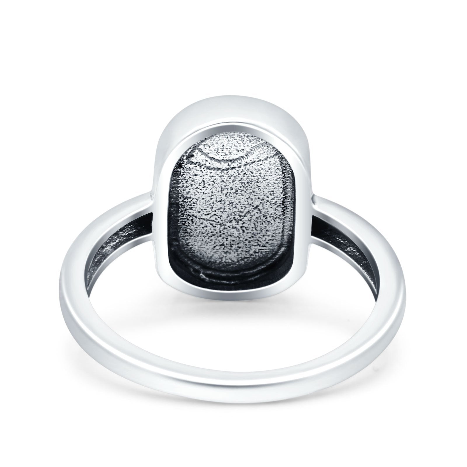 Nature Oxidized Band Solid 925 Sterling Silver Thumb Ring (11.8mm)