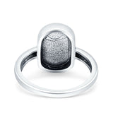 Nature Oxidized Band Solid 925 Sterling Silver Thumb Ring (11.8mm)