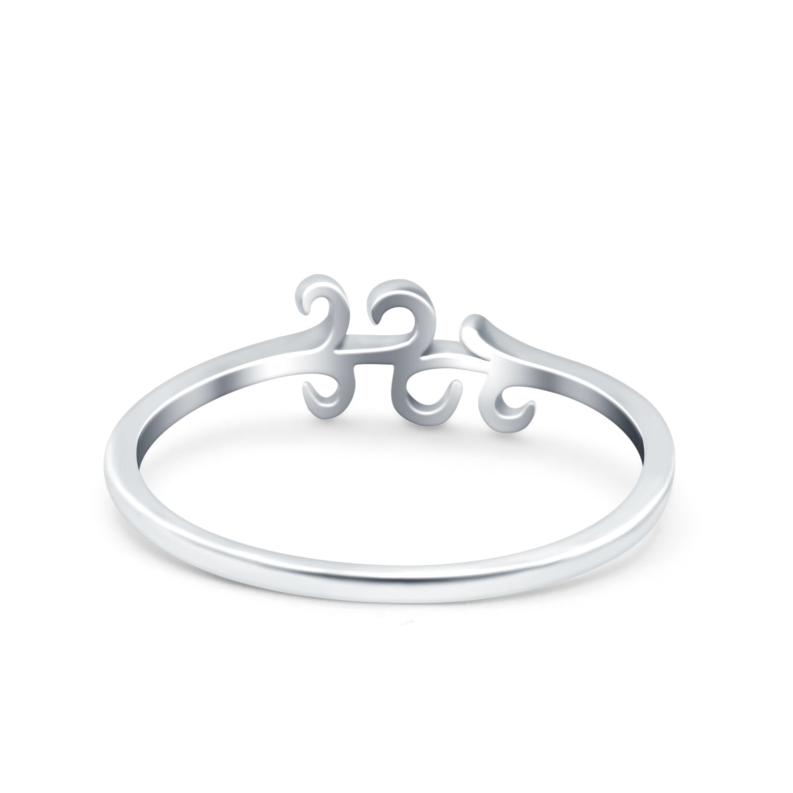 Silver Rhodium Plated Band Solid 925 Sterling Silver Thumb Ring (5mm)