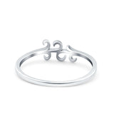 Silver Rhodium Plated Band Solid 925 Sterling Silver Thumb Ring (5mm)