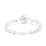 Moon Oxidized Band Solid 925 Sterling Silver Thumb Ring (5mm)
