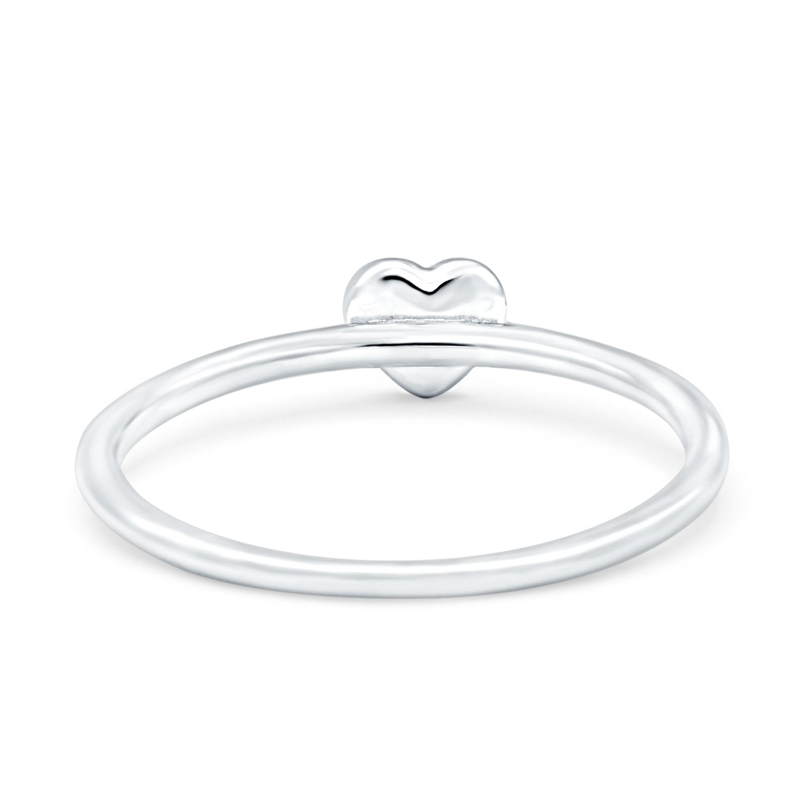 Heart Oxidized Band Solid 925 Sterling Silver Thumb Ring (5mm)