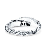 Dragon Oxidized Band Solid 925 Sterling Silver Thumb Ring (7.3mm)