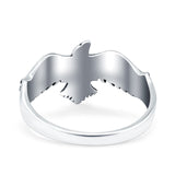 Celtic Oxidized Band Solid 925 Sterling Silver Thumb Ring (11mm)