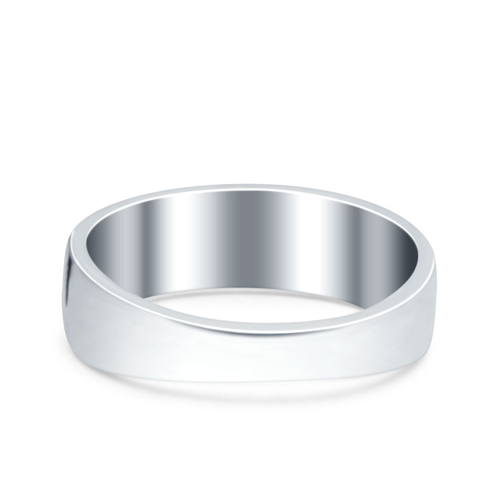 Mountains & Sun Oxidized Band Solid 925 Sterling Silver Thumb Ring (6mm)