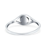 Eye Oxidized Band Solid 925 Sterling Silver Thumb Ring (7mm)
