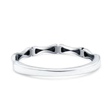 Bamboo Oxidized Band Solid 925 Sterling Silver Thumb Ring (2.5mm)