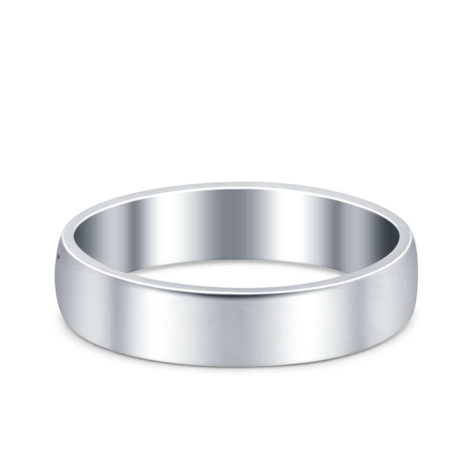Moon Phases Band Oxidized Ring Solid 925 Sterling Silver (4mm)