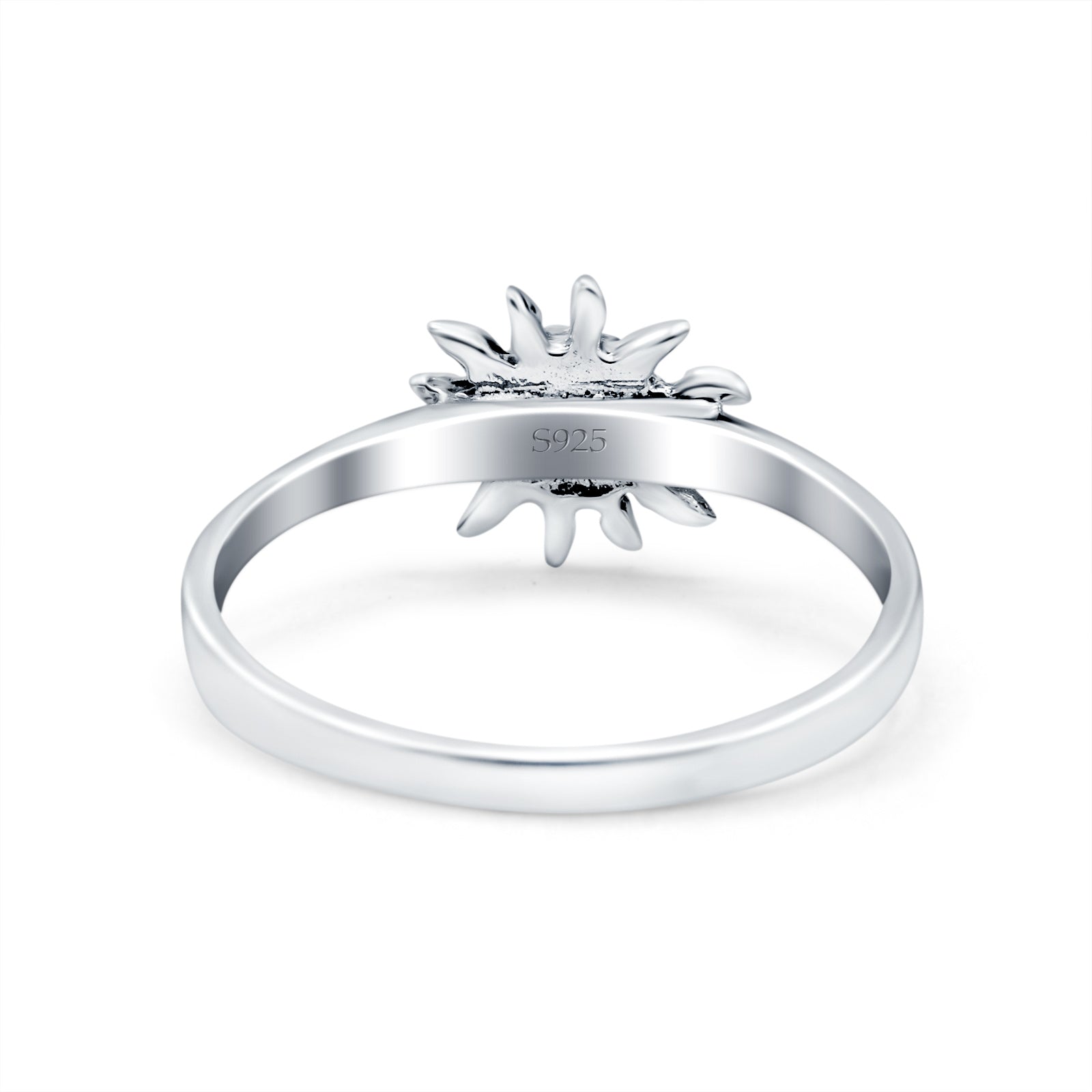 Sun Oxidized Band Solid 925 Sterling Silver Thumb Ring (9mm)