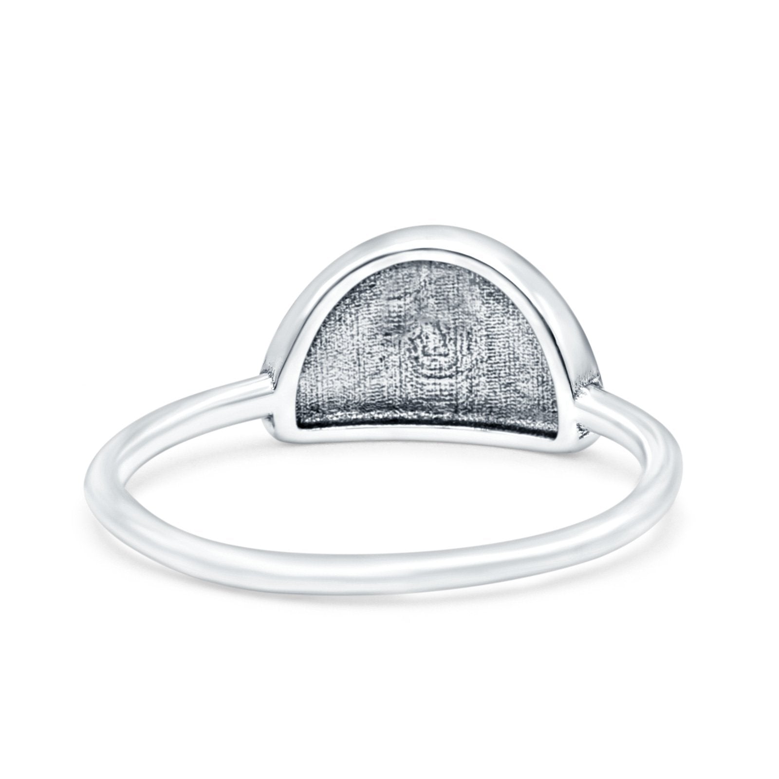 Nature Oxidized Band Solid 925 Sterling Silver Thumb Ring (7mm)