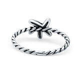 Starfish Band Oxidized Solid 925 Sterling Silver Thumb Ring (8mm)