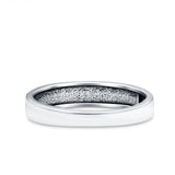 Moon & Stars Band Oxidized Solid 925 Sterling Silver Thumb Ring (4mm)
