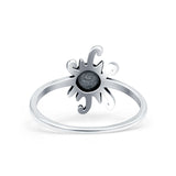 Sun Oxidized Band Solid 925 Sterling Silver Thumb Ring (13mm)