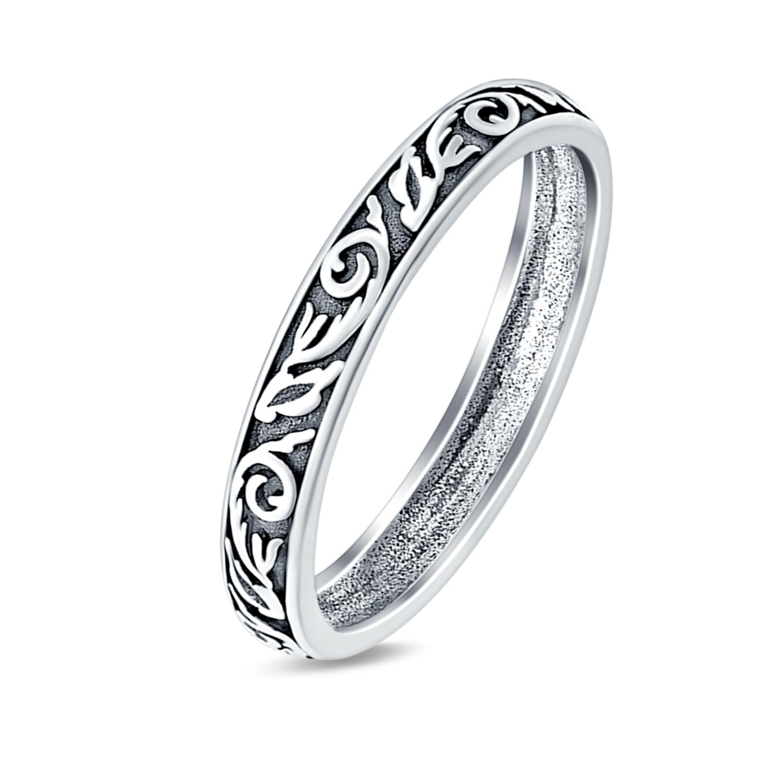 Braided Oxidized Band Solid 925 Sterling Silver Thumb Ring (3mm)