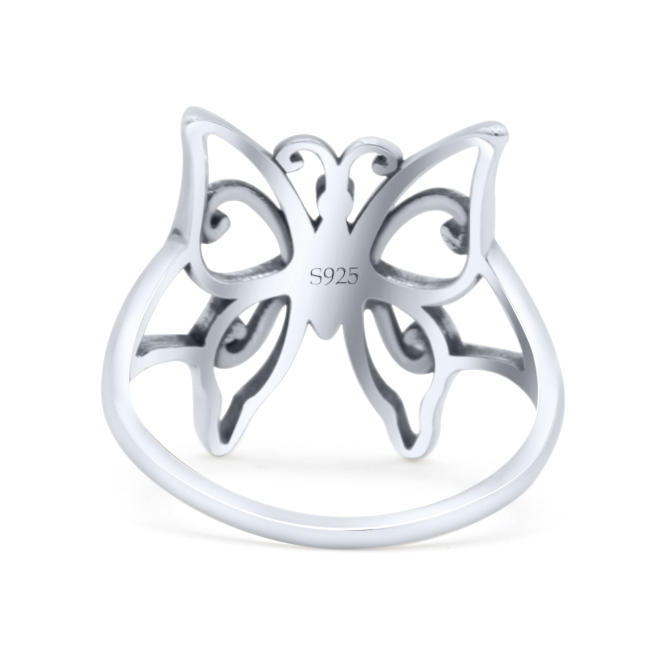 Beautiful Filigree Butterfly Designer Statement Fashionable Oxidized Band Thumb Ring