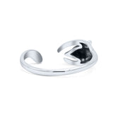 Open Cute Mouse Tail Adjustable Animal Fashion Design Oxidized Finish Band Thumb Ring