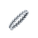 Unique Braided Celtic Criss Cross Weave Oxidized Rope Knot Style Fascinating Band Thumb Ring