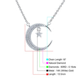 Diamond Crescent Moon Necklace