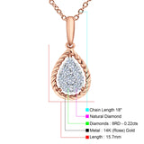 Rose Gold Diamond Pendant