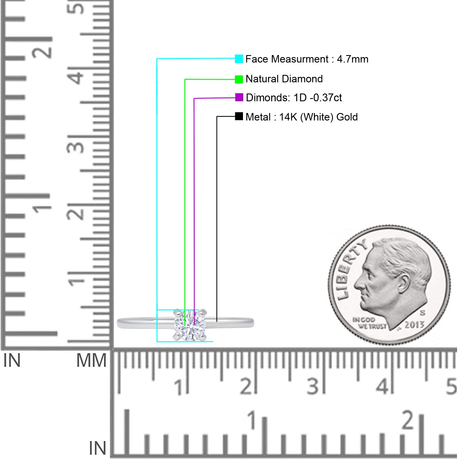 Solitaire Round Diamond Wedding Ring