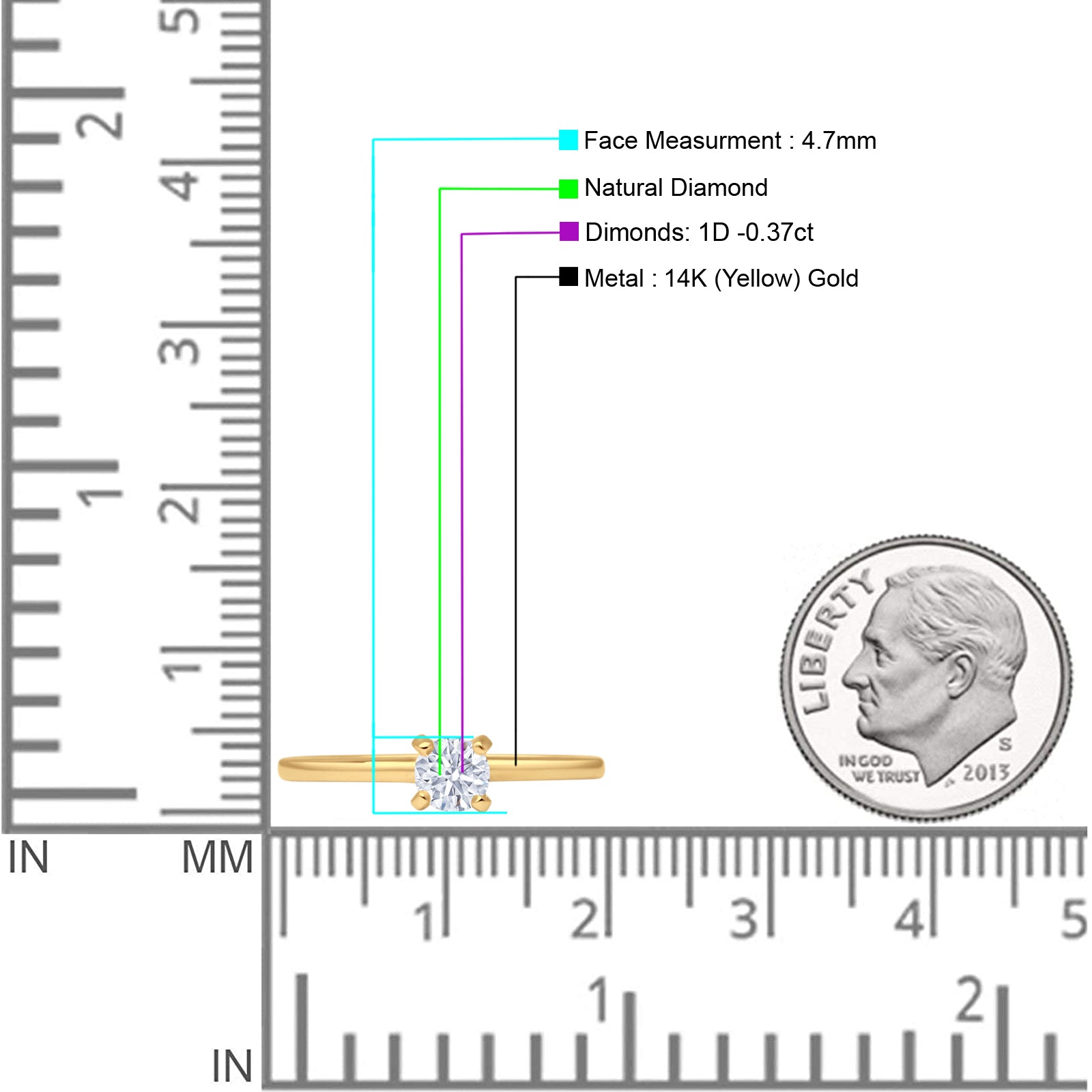 Solitaire Round Diamond Wedding Ring