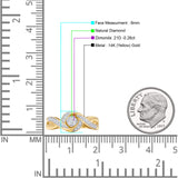 Infinity Swirl 0.26ct Natural Diamond Round Engagement Ring 14K Yellow Gold Wholesale