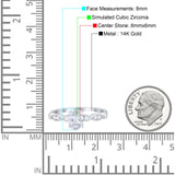 14K White Gold Vintage Style Oval Bridal Wedding Engagement Ring Simulated CZ