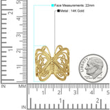 14K Gold Butterfly Ring