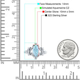 Vintage Style Engagement Ring Marquise Aquamarine CZ 925 Sterling Silver Wholesale