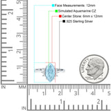 Vintage Marquise Engagement Ring Simulated Aquamarine CZ 925 Sterling Silver Wholesale